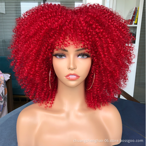 OEM & ODM acceptable high temperature fiber heat resistant synthetic wig non lace front wigs short wholesale synthetic wigs